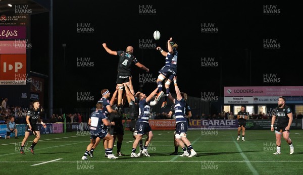 040926 - Coventry RFC v Ospreys, Pre-season Friendly - Ospreys and Coventry contest a line out
