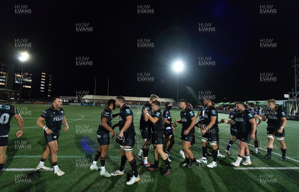 040926 - Coventry RFC v Ospreys, Pre-season Friendly - Players shake hands at the end of the match
