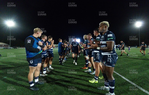 040926 - Coventry RFC v Ospreys, Pre-season Friendly - Players shake hands at the end of the match