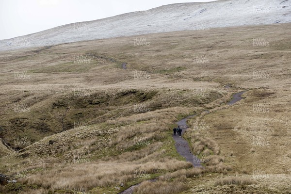 130321 - Picture shows an empty Pen y Fan, in the Brecon Beacons, South Wales on the first day in Wales the stay at home guidance has been dropped and replaced with stay local