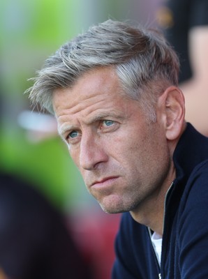 080825 - Crawley Town v Newport County, EFL Sky Bet League 2 - Newport County head coach David Hughes
