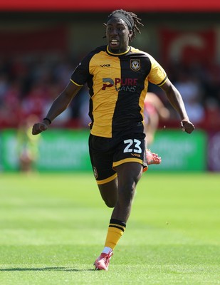 080825 - Crawley Town v Newport County, EFL Sky Bet League 2 - Michael Reindorf of Newport County
