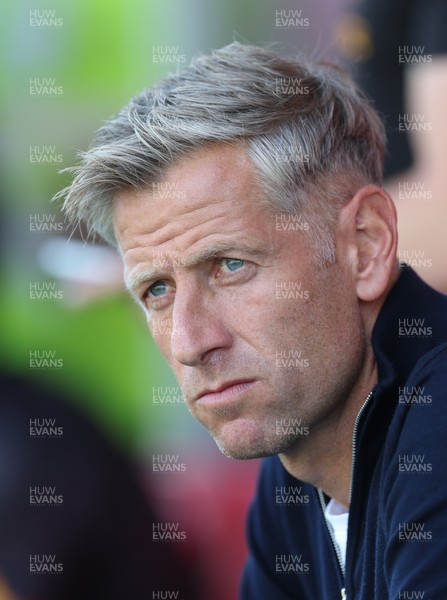 080825 - Crawley Town v Newport County, EFL Sky Bet League 2 - Newport County head coach David Hughes