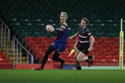 270424 - CRCC Clwb Rygbi Cymry Caerdydd v Old Penarthians RFC - WRU Women’s National Bowl Final - Old Penarthians score a try