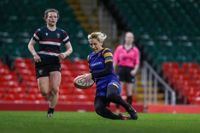 270424 - CRCC Clwb Rygbi Cymry Caerdydd v Old Penarthians RFC - WRU Women’s National Bowl Final - Old Penarthians score a try