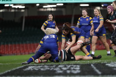 270424 - CRCC Clwb Rygbi Cymry Caerdydd v Old Penarthians RFC - WRU Women’s National Bowl Final - CRCC score a try