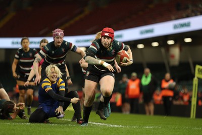 270424 - CRCC Clwb Rygbi Cymry Caerdydd v Old Penarthians RFC - WRU Women’s National Bowl Final - CRCC score a try