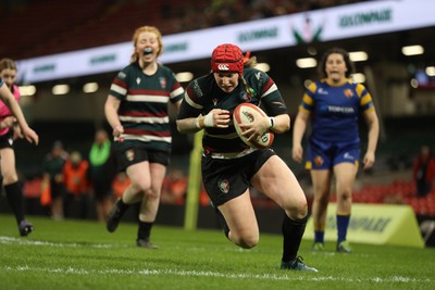 270424 - CRCC Clwb Rygbi Cymry Caerdydd v Old Penarthians RFC - WRU Women’s National Bowl Final - CRCC score a try