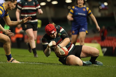 270424 - CRCC Clwb Rygbi Cymry Caerdydd v Old Penarthians RFC - WRU Women’s National Bowl Final - CRCC score a try