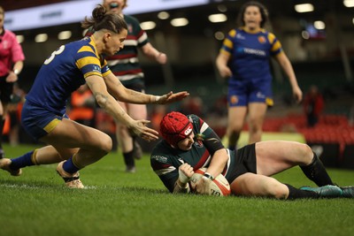 270424 - CRCC Clwb Rygbi Cymry Caerdydd v Old Penarthians RFC - WRU Women’s National Bowl Final - CRCC score a try