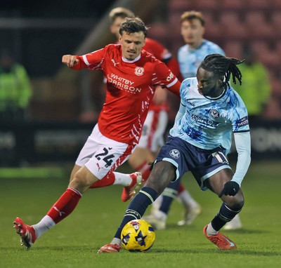 101225 - Crewe Alexandra v Newport County - Sky Bet League 2 - Cameron Antwi of Newport and Josh March of Crewe