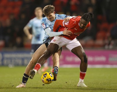 101225 - Crewe Alexandra v Newport County - Sky Bet League 2 - Ben Lloyd of Newport and Jay Mingi of Crewe
