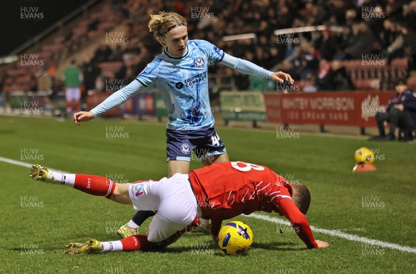 101225 - Crewe Alexandra v Newport County - Sky Bet League 2 - Sammy Braybrooke of Newport and James Connolly of Crewe