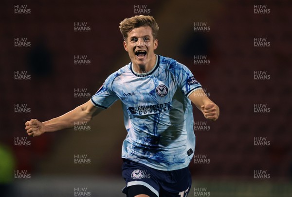 101225 - Crewe Alexandra v Newport County - Sky Bet League 2  Tom Davies of Newport celebrates their 2nd goal