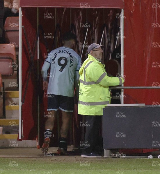 101225 - Crewe Alexandra v Newport County - Sky Bet League 2 - Courtney Baker-Richardson of Newport is sent off