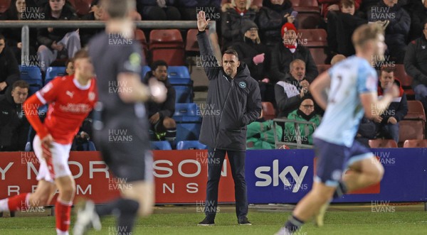 101225 - Crewe Alexandra v Newport County - Sky Bet League 2 - Newport manager Christian Fuchs directs his team