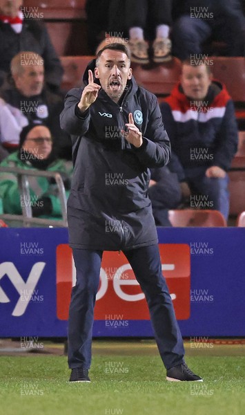 101225 - Crewe Alexandra v Newport County - Sky Bet League 2 - Newport manager Christian Fuchs directs his team