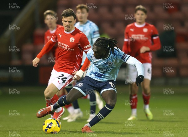 101225 - Crewe Alexandra v Newport County - Sky Bet League 2 - Cameron Antwi of Newport and Josh March of Crewe