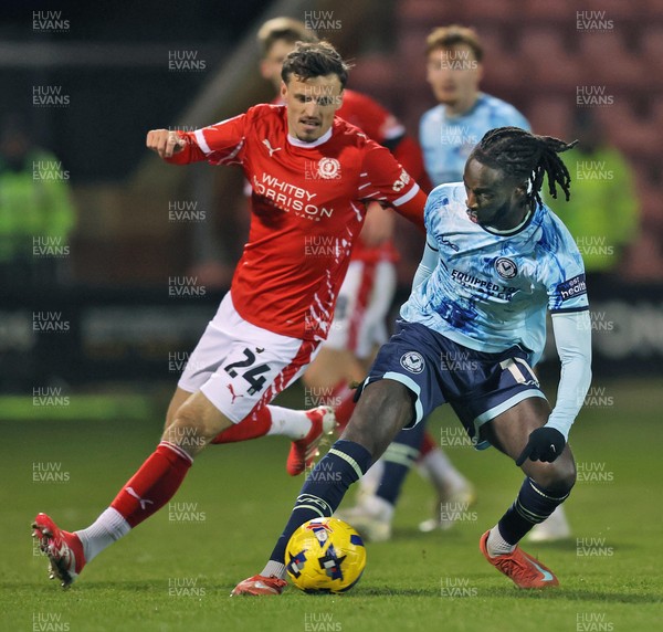 101225 - Crewe Alexandra v Newport County - Sky Bet League 2 - Cameron Antwi of Newport and Josh March of Crewe