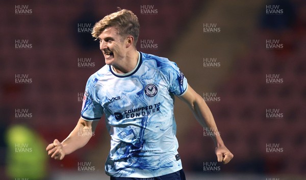 101225 - Crewe Alexandra v Newport County - Sky Bet League 2 - Tom Davies of Newport delight at 2nd goal