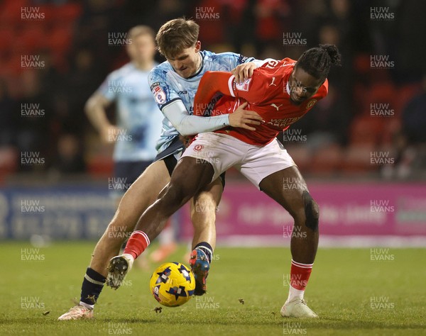 101225 - Crewe Alexandra v Newport County - Sky Bet League 2 - Ben Lloyd of Newport and Jay Mingi of Crewe