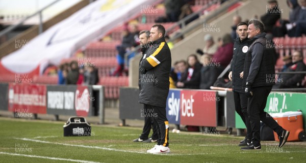 120119 - Crewe Alexandra v Newport County - Sky Bet League 2 - Newport County manager Michael Flynn during the game against Crewe Alexandra