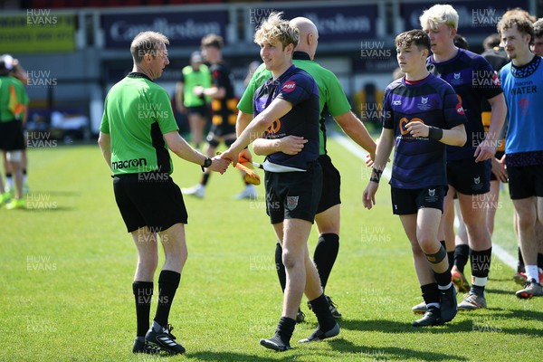 270426 - Crickhowell v Haverfordwest High - Road to Principality Finals - Boys U18s Vase - Haverfordwest players at full time
