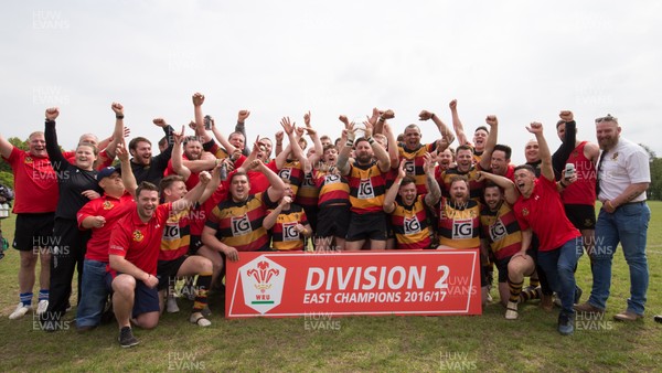 060517 - Croesyceiliog v Abertysswg, League 2 East -  Croesyceiliog celebrate after winning the WRU League 2 East title