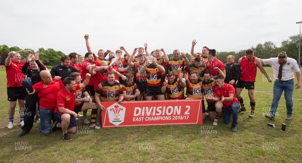 060517 - Croesyceiliog v Abertysswg, League 2 East -  Croesyceiliog celebrate after winning the WRU League 2 East title