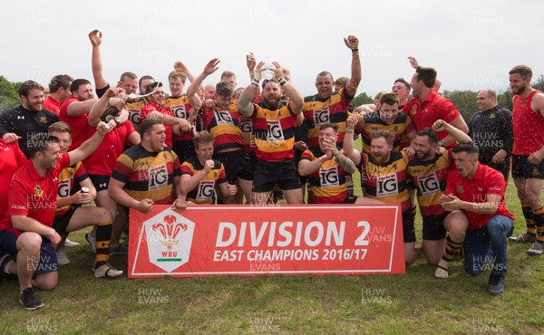 060517 - Croesyceiliog v Abertysswg, League 2 East -  Croesyceiliog celebrate after winning the WRU League 2 East title