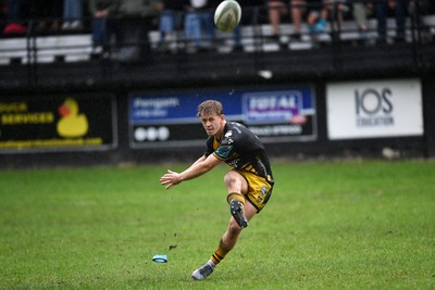 300825 - Cross Keys v Dragons RFC - Preseason Friendly - Will Ford of Dragons kicks the conversion