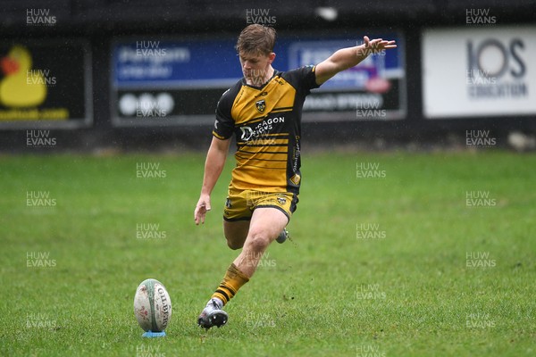 300825 - Cross Keys v Dragons RFC - Preseason Friendly - Will Ford of Dragons kicks the conversion