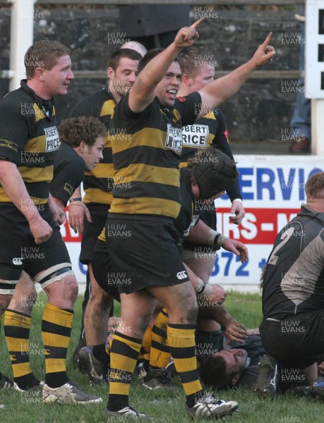 22.03.08 Cross Keys RFC. vs. Newport RFC. Principality Premiership, Cardiff. 
 
Gethin Robinson shows his relief as Newport edge out Cross Keys 10-14 at Pandy Park. 
 
