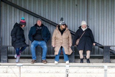 250323 - Cross Keys v Ystrad Rhondda - WRU Championship Cup Semi Final - Cross Keys Fans Arrive early for todays game 