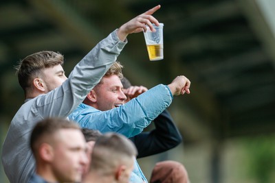 250323 - Cross Keys v Ystrad Rhondda - WRU Championship Cup Semi Final - Ystrad Rhondda fans today