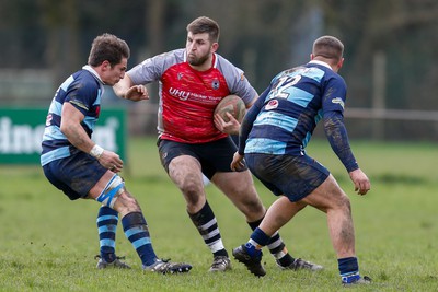 250323 - Cross Keys v Ystrad Rhondda - WRU Championship Cup Semi Final - Corey Nichols of Cross Keys 