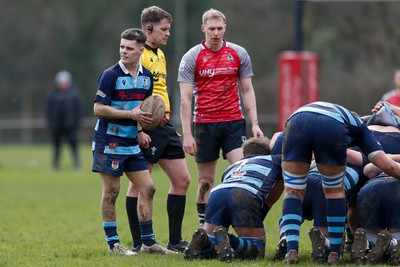 250323 - Cross Keys v Ystrad Rhondda - WRU Championship Cup Semi Final - Callum Phillips of Ystrad Rhondda 