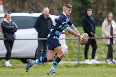 250323 - Cross Keys v Ystrad Rhondda - WRU Championship Cup Semi Final - Josh Williams of Ystrad Rhondda 