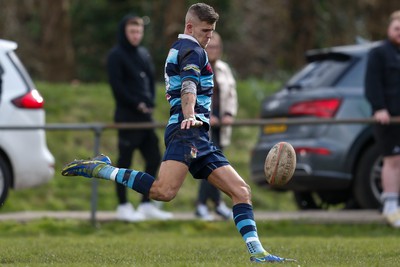 250323 - Cross Keys v Ystrad Rhondda - WRU Championship Cup Semi Final - Josh Williams of Ystrad Rhondda