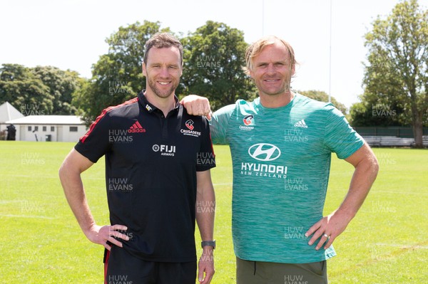 140120 - Crusaders Rugby Training - Assistant Coach Mark Jones and Head Coach Scott Robertson