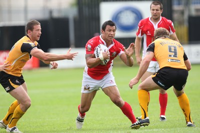 25.07.10.. Crusaders v Castleford Tigers, engage Super League Crusaders' Jason Chan takes on Castleford's Ryan Hudson  