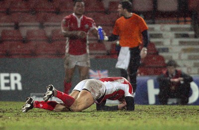 19.03.10 ... Crusaders v Catalans Dragons, engage Super League -  Crusaders' Gareth Thomas is injured after tackle 