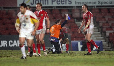 19.03.10 ... Crusaders v Catalans Dragons, engage Super League -  Crusaders' Gareth Thomas is injured after tackle 