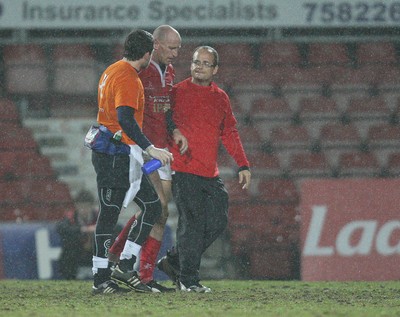 19.03.10 ... Crusaders v Catalans Dragons, engage Super League -  Crusaders' Gareth Thomas goes off injured after tackle 