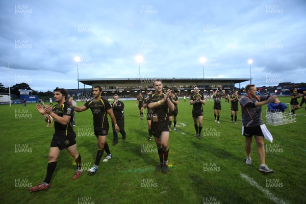 05.09.09 - Celtic Crusaders v Huddersfield Giants, engage Super League -  Crusaders applaud the fans as they leave the Brewery Field for the final time at the end of the match 