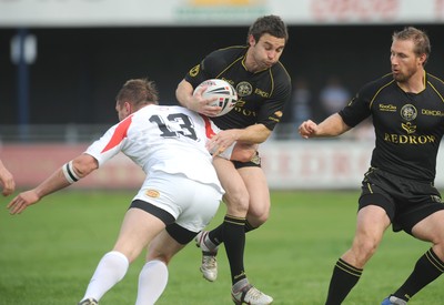 24.05.08 - Rugby League, Northern Rail Cup Quarter Final Celtic Crusaders v Widness Vikings Crusaders' Tony Duggan is tackled by Vikings' Richard Fletcher 