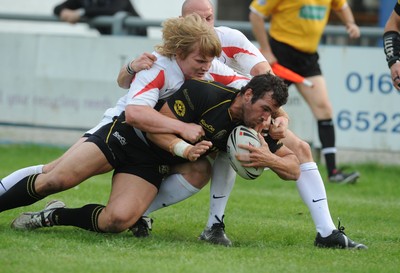 24.05.08 - Rugby League, Northern Rail Cup Quarter Final Celtic Crusaders v Widness Vikings Crusaders' Mark Dalle Cort crosses to score try despite the efforts od Vikings' Iain Morrison and Lee Paterson 