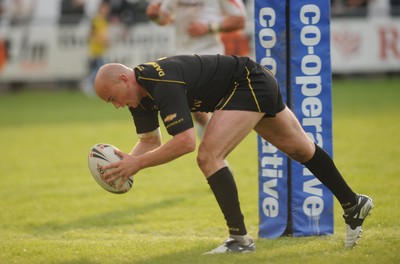 24.05.08 - Rugby League, Northern Rail Cup Quarter Final Celtic Crusaders v Widness Vikings Crusaders' Jace Van Dijk scores try 