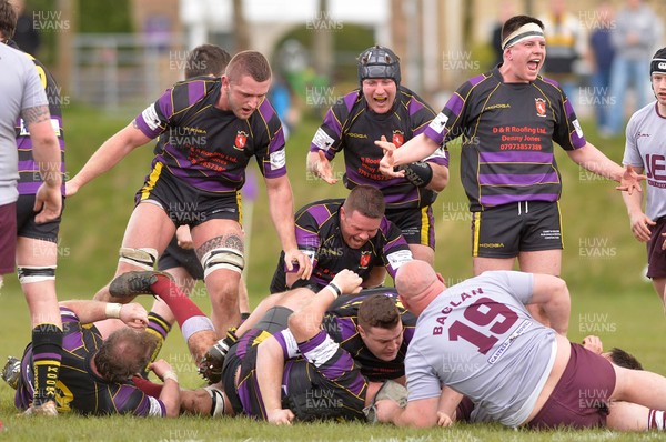 300416 Crynant v Baglan -  Crynant celebrate winning League 3 West Central Championship