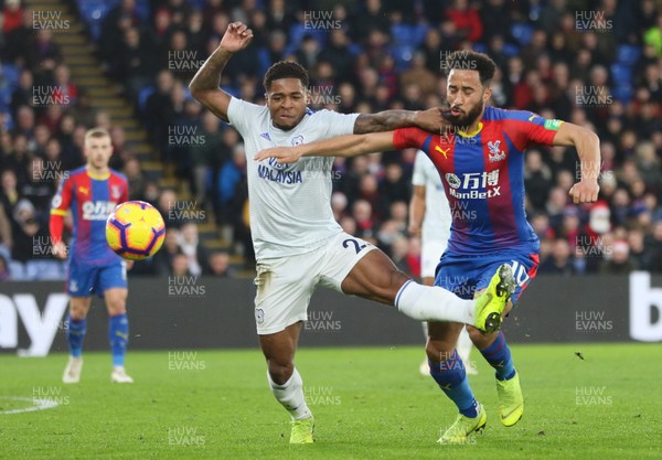 261218 - Crystal Palace v Cardiff City, Premier League - Kadeem Harris of Cardiff City and Andros Townsend of Crystal Palace compete for the ball